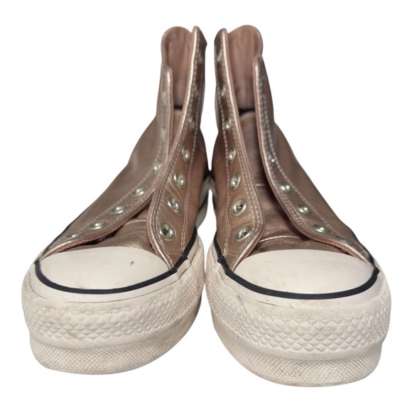 Women's Chuck Taylor All Star Lift Metallic Leather High Top SZ 8 562773C - Picture 3 of 12